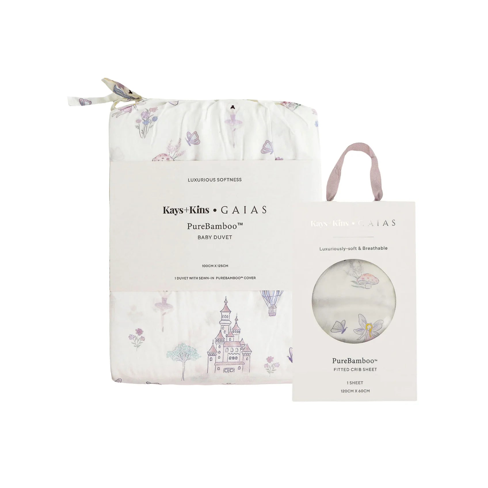 [Kays+Kins x GAIAS] PureBamboo™ Duvet + Fitted Crib Sheet Bundle Set